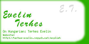 evelin terhes business card